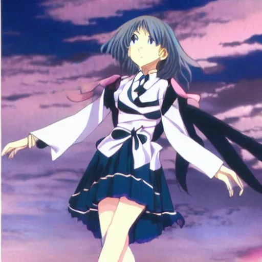 Image similar to a still film of nazuna nanakusa the vampire from call of the night anime