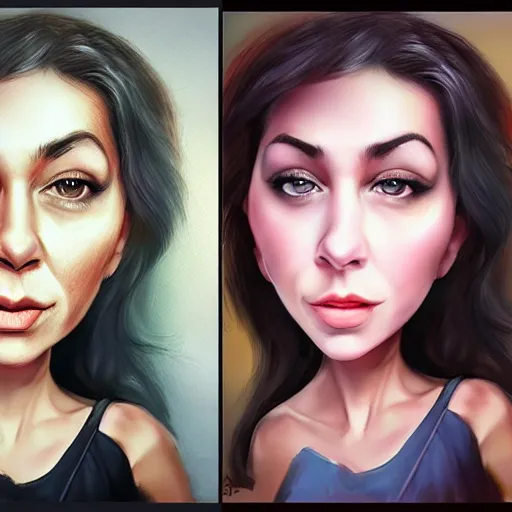 Image similar to teteaclaquestv from youtube caricature, artgem, digital painting, color painting, hyperrealistic, concept art, oil painting, masterpiece, concept art, trending on deviantart, realistic and detailed face, highly detailed, high quality, 8 k, soft lighting, fancy colors, fantasy, cinematic, high coherence