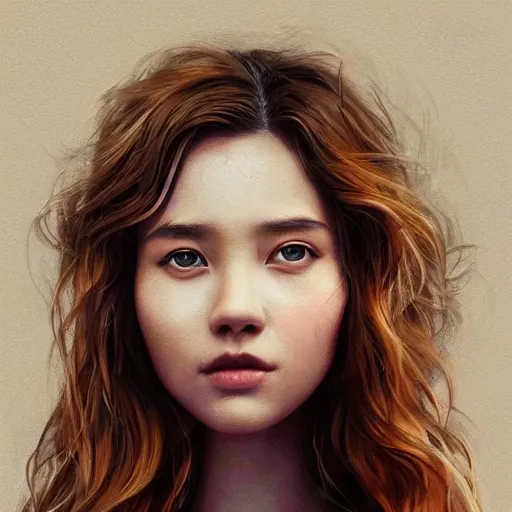 Image similar to a beautiful scenic painting of a beautiful young woman that looks like a grizzly bear by artgerm and wlop and wes anderson and spike jonze