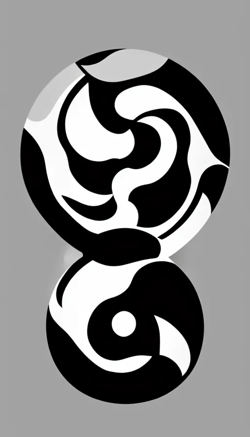 Prompt: Abstract representation of ying Yang concept, by Jesper Esjing