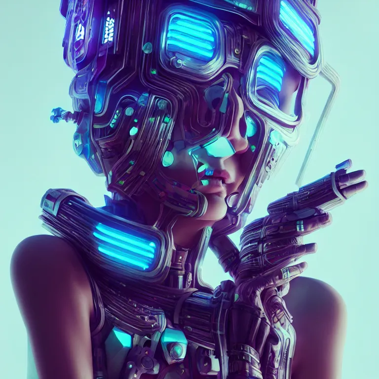 Image similar to futuristic cyberpunk princess in skull mask symmetrical artwork by Tooth Wu and wlop and beeple. octane render, trending on artstation, greg rutkowski very coherent symmetrical artwork. cinematic, hyper realism, high detail, octane render, 8k