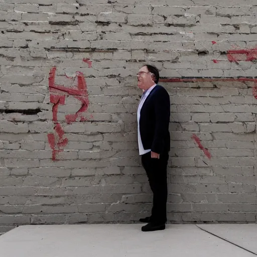 Image similar to Mike Myers gazing at the US-Mexican Wall, XF IQ4, f/1.4, ISO 200, 1/160s, 8K, RAW, unedited, symmetrical balance, in-frame