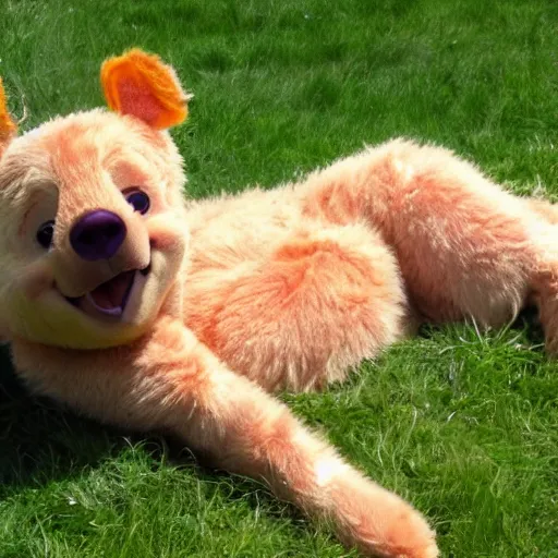 Image similar to Winni The Poo sunbathing