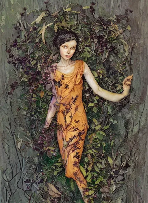 Prompt: lush elderberry forest fairy foliage painting carved in amber by chiara bautista and norman rockwell and greg rutkowski weta studio