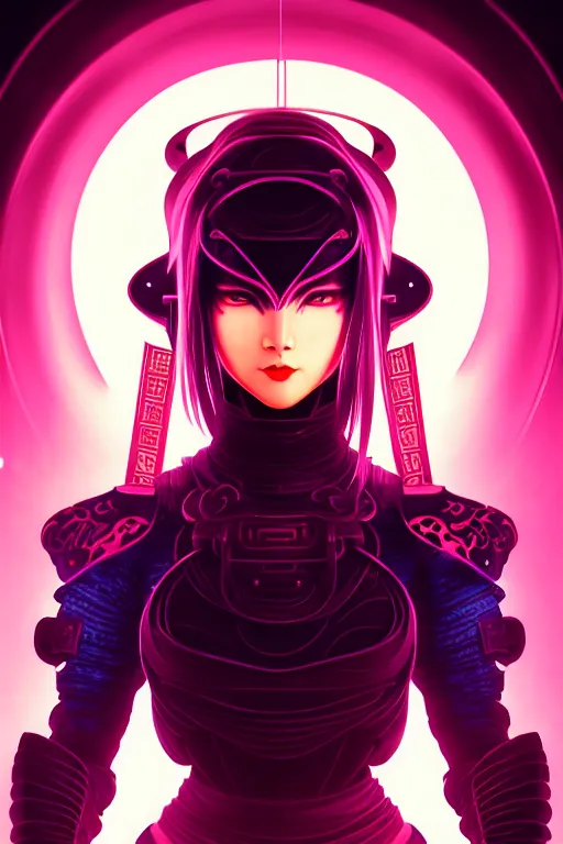 Image similar to portrait futuristic ninja gaiden female, in a future tokyo temple, neon light, ssci - fi and fantasy, intricate and very very beautiful and elegant, highly detailed, digital painting, artstation, concept art, smooth and sharp focus, illustration, art by tan zi and ayanamikodon and alphonse mucha and wlop, ninja wardrobe by irakli nadar