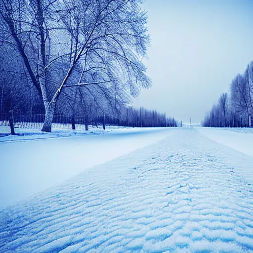 Image similar to novosibirsk, winter landscape, khrushchevka in the snow, russian longing, photo