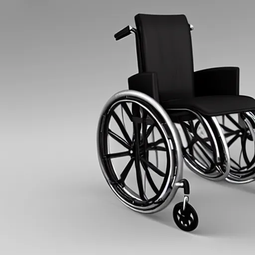 Image similar to a 3d render of a wheelchair, by Scott weaver