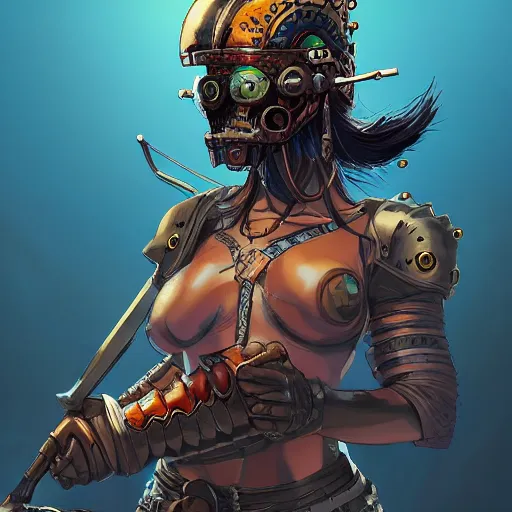 Image similar to cyberpunk viking helmet mask warrior goddess robot ninja fantasy, art gta 5 cover, official fanart behance hd artstation by jesper ejsing, by rhads, makoto shinkai and lois van baarle, ilya kuvshinov, ossdraws