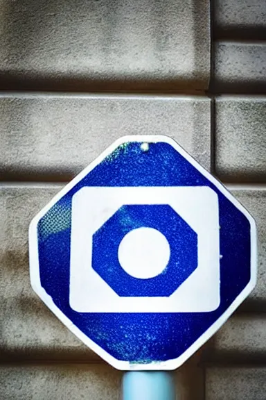 Image similar to “ a blue stop sign ”