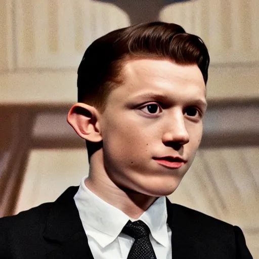 Image similar to tom holland as adolf hitler