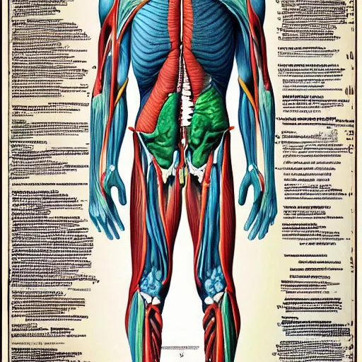 Prompt: highly detailed medical anatomy poster of an alien