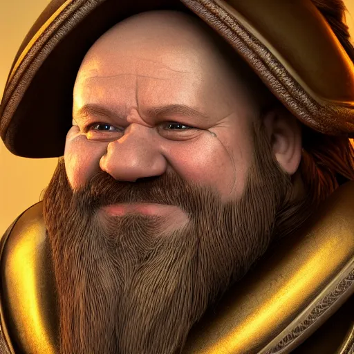 Image similar to realistic portrait of a dwarf cleric, high detail, 8 k, octane render, dark fantasy