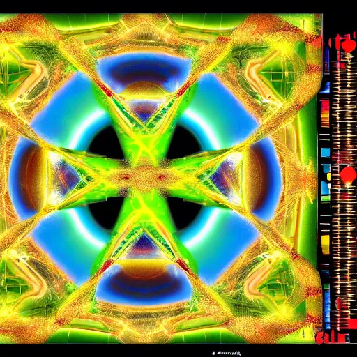 Image similar to quantum entangled matter supercharged by supernovas xt zzzz ( ( ( ( ( 3 4 ) symmetrical. geometrical.