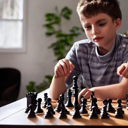 Image similar to Homelander from the boys playing chess