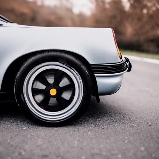 Image similar to close up photo of a porsche 9 1 1 9 6 4, cinematic, shallow dof, 3 5 mm, 4 k, macro