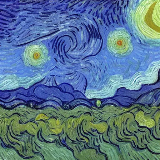 Prompt: a dream, abstract art by Van Gogh