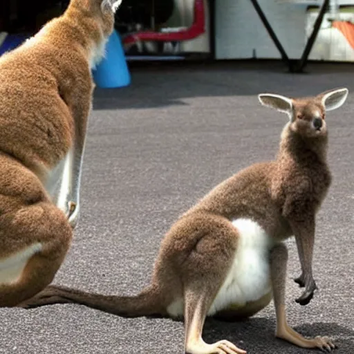 Image similar to vin diesel as a good looking kangaroo