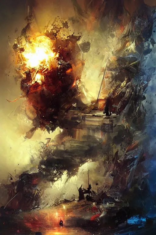 Image similar to you carry the emperor's will as your torch. with it destroy the shadows!, by ryohei hase, by john berkey, by jakub rozalski, by john martin
