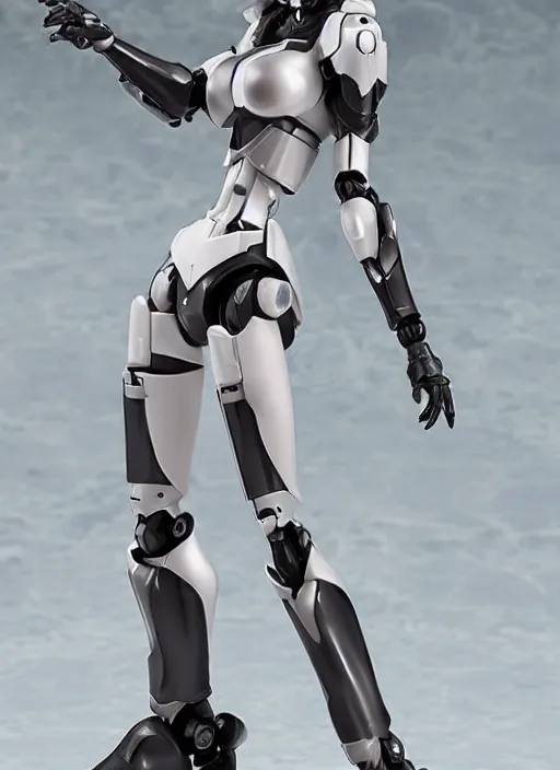 Image similar to Girl in mecha cyber Armor, portrait of the action figure of a girl, with bare legs，in the style of Kotobukiya ，anime figure