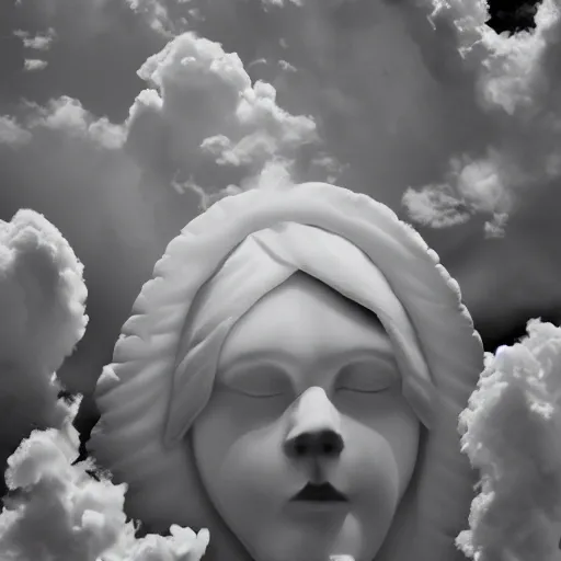 Image similar to clouds in the shape of virgin mary face