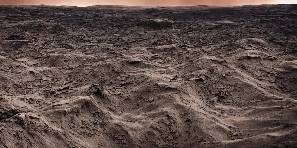 Prompt: Gorgeous landscape photo of an alien terrain on a unknown planet