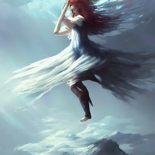 Image similar to cloud dancer, Artstation