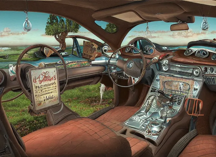 Image similar to the world inside a car batery, lowbrow, matte painting, 3 - d highly detailed, in the style of mark ryden,