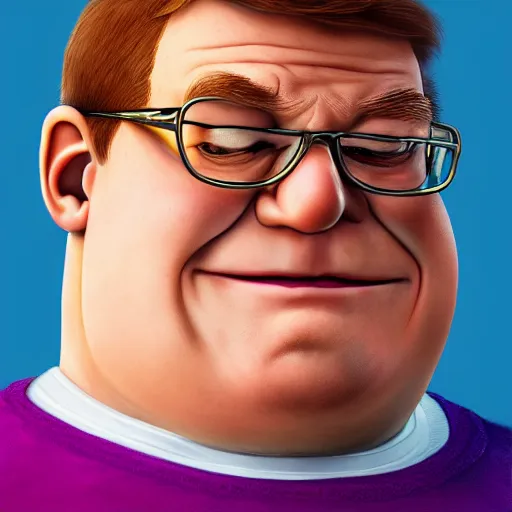 Image similar to Peter Griffin in real life, portrait, photograph, realistic, hyperrealistic, highly detailed, very detailed, extremely detailed, detailed, digital art, trending on artstation