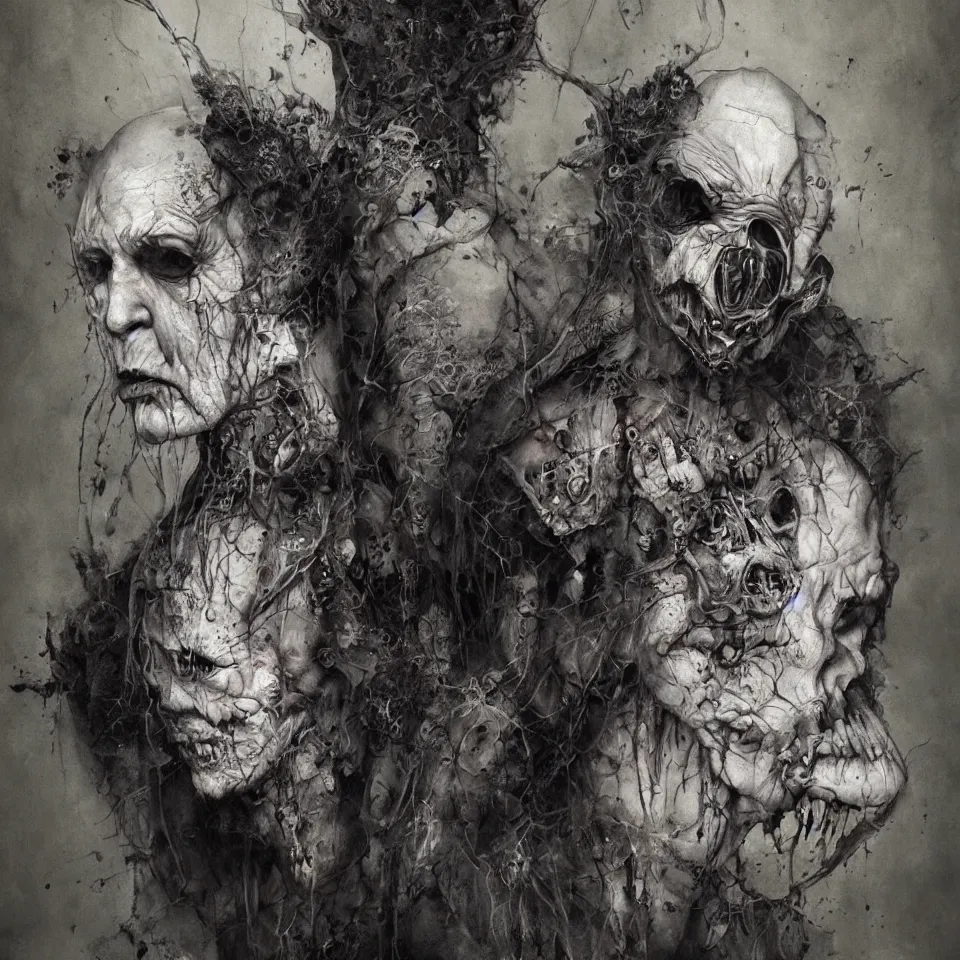 Prompt: Horror portrait by Santiago Caruso and Nekro and Brando Chiesa, cgsociety 4k