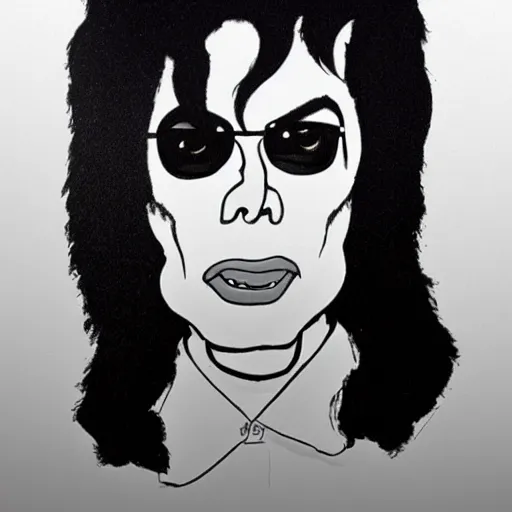 Prompt: michael jackson caricature