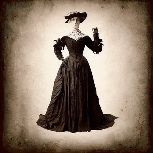 Image similar to “ beautiful portrait of a victorian steampunk woman. ”
