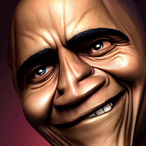 Prompt: Obama troll face , digital art , trending on artstation , Hyperdetailed , CGSociety