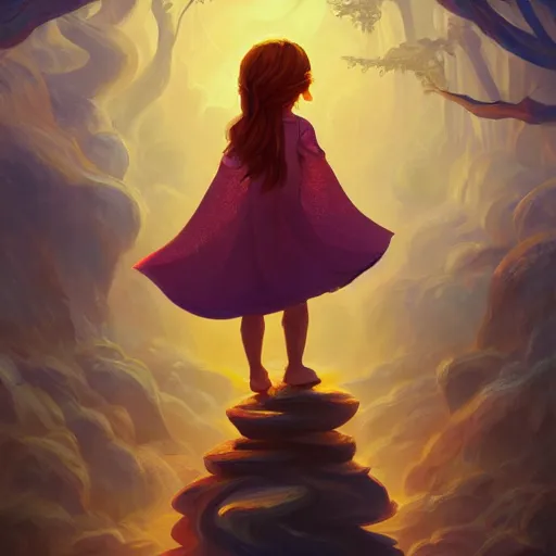 Prompt: children's book cover art, golden title, magical atmosphere, trending on artstation, 3 0 mm, by noah bradley trending on artstation, deviantart, high detail, stylized portrait