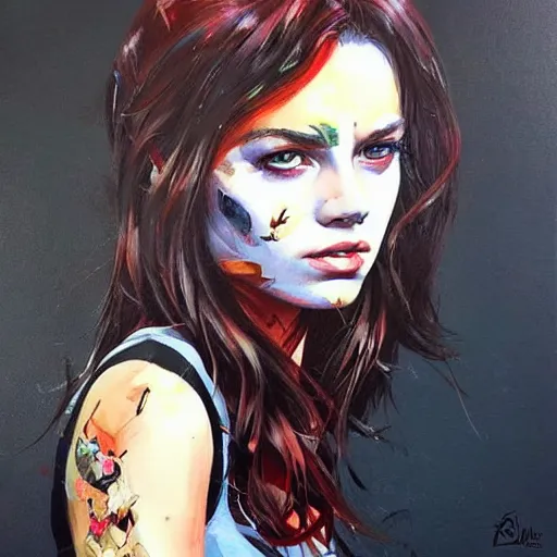 Prompt: beautiful girl portrait by sandra chevrier, artstation, hd