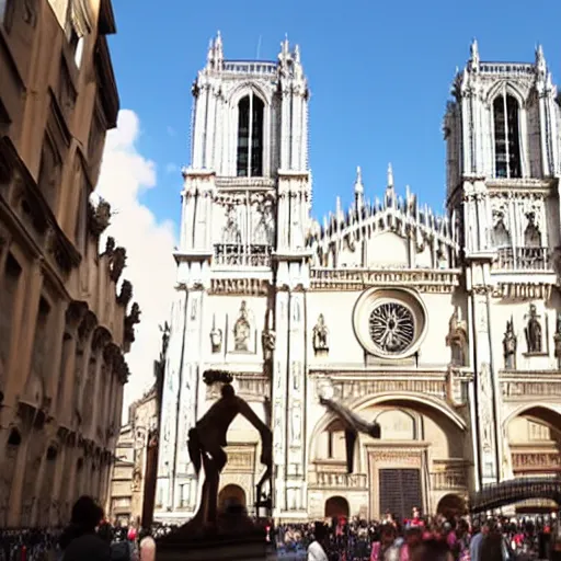 Image similar to the hunchback of notre dame visiting piazza del duomo milan