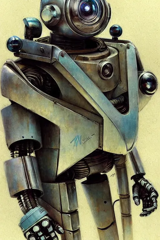 Prompt: ( ( ( ( ( 1 9 5 0 s retro future robot android aluminum jungle explorer. muted colors. ) ) ) ) ) by jean - baptiste monge!!!!!!!!!!!!!!!!!!!!!!!!!!!!!!