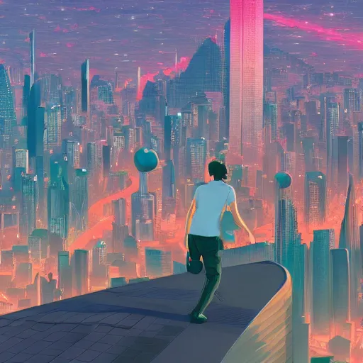 Prompt: ⁠Elon Musk, Karachi skyline background, rich vivid colors, ambient lighting, dynamic lighting, 4k, HQ, official media, anime key visual, makoto shinkai, ilya kuvshinov, lois van baarle, rossdraws, detailed, trending on artstation