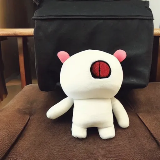 Image similar to isaac from binding of isaac as a beautiful plushie toy trending on instagram