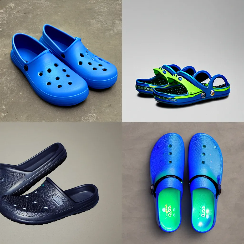Prompt: crocs with RGB lightning