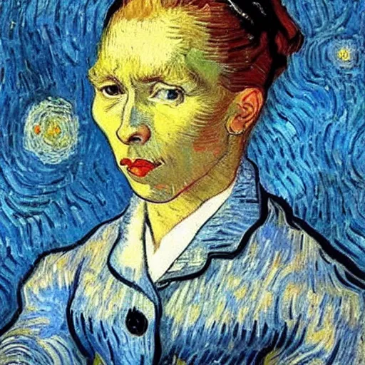 Image similar to van gogh girl with the pearl earing