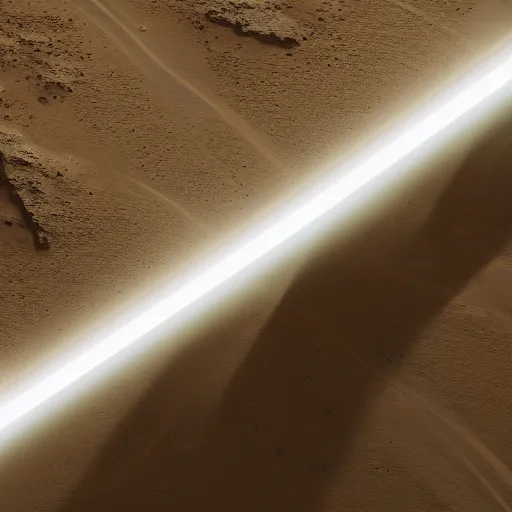 Prompt: two identical sleek white very long spacecrafts in parallel diagonally over the surface of mars dramatic lighting, highly detailed, photorealistic, cinematic, sci-fi, octane render
