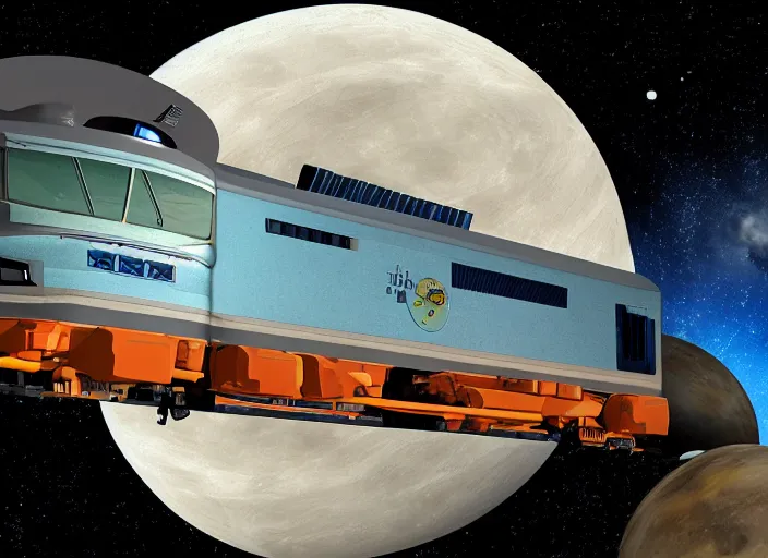 Prompt: interplanetary train