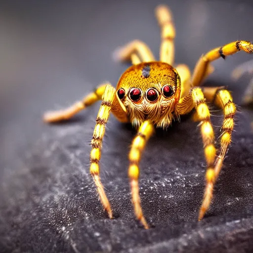 Image similar to the most frightening spider anyone has ever seen. ultra realistic, hyper realistic, macro photography