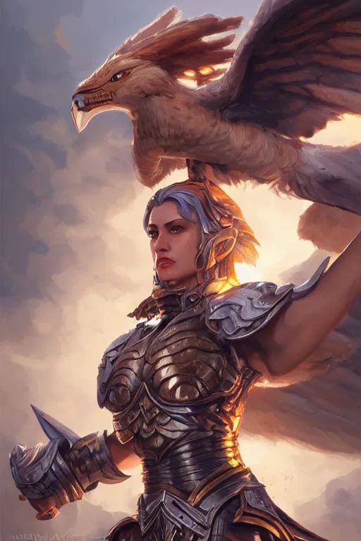 Image similar to amazon valkyrie athena, d & d, fantasy, portrait, highly detailed, headshot, digital painting, trending on artstation, concept art, sharp focus, illustration, art by artgerm and greg rutkowski and magali villeneuve