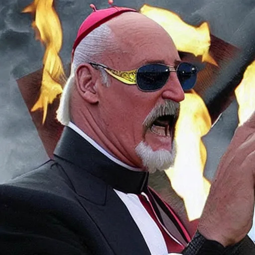 Image similar to Hulk Hogan elected as the new Pope