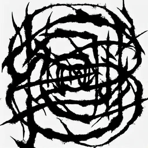 Image similar to black metal band font, unreadable, looks like varicose veins, symmetrical, rudimentary