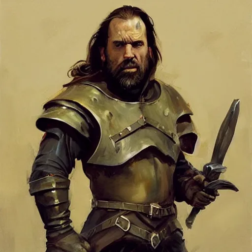 Prompt: greg manchess portrait painting of the hound from game of thrones holding a skull as overwatch character, medium shot, asymmetrical, profile picture, organic painting, foggy day, matte painting, bold shapes, hard edges, street art, trending on artstation, by huang guangjian and gil elvgren and sachin teng