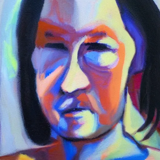 Image similar to Stable Diffusion autoportrait, oil painting