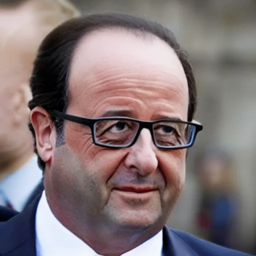 Prompt: François hollande is a super saiyan, by easo andrews