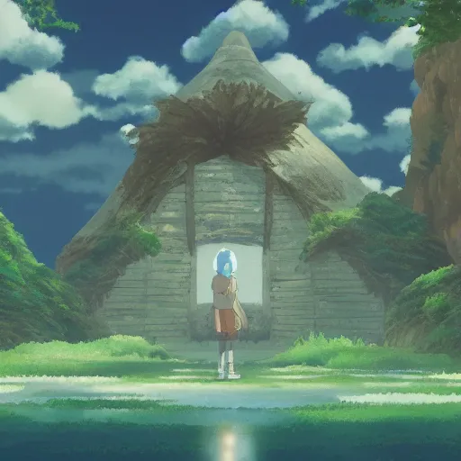 Prompt: landscape of the eternal rest, in the style of studio ghibli, award - winning, 4 k